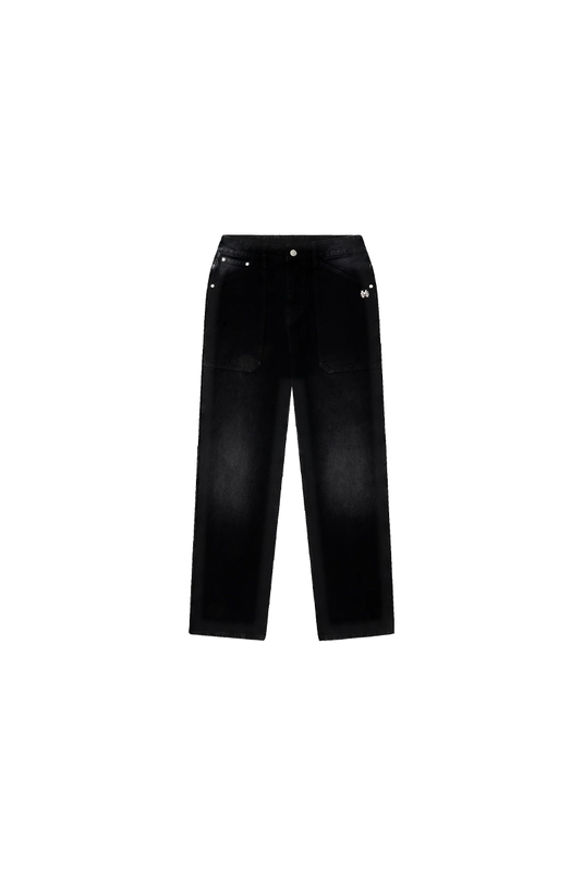 POCKET STRAIGHT PANTS | NEGRO DESGASTADO