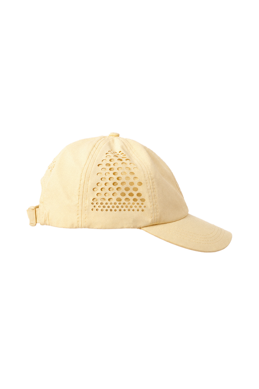J BALVIN LASER CUT 6 PANEL CAP YELLOW