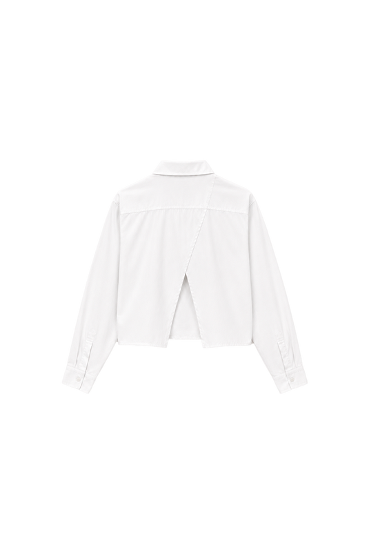 SBQ NC26W WHITE BOXY SHIRT WOMEN