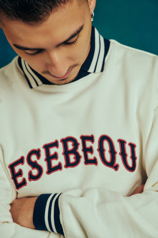 SBQ MA26 CREWNECK WITH LOGO IVORY