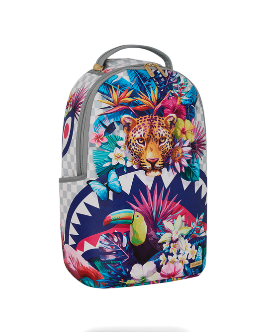 MOCHILA SPRAYGROUND CREAM FLOWERING JUNGLE SHARK