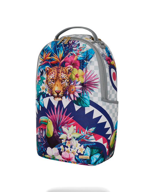 MOCHILA SPRAYGROUND CREAM FLOWERING JUNGLE SHARK