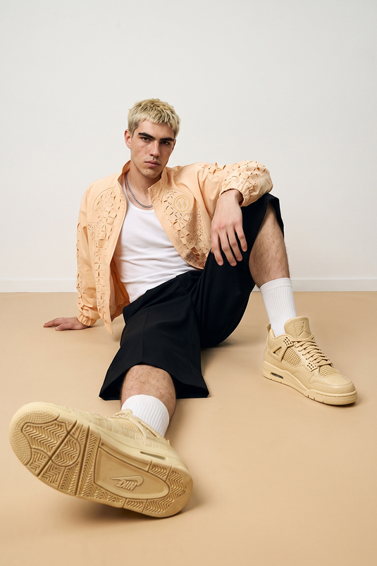J BALVIN CROC LASER CUT TRACK JACKET YELLOW