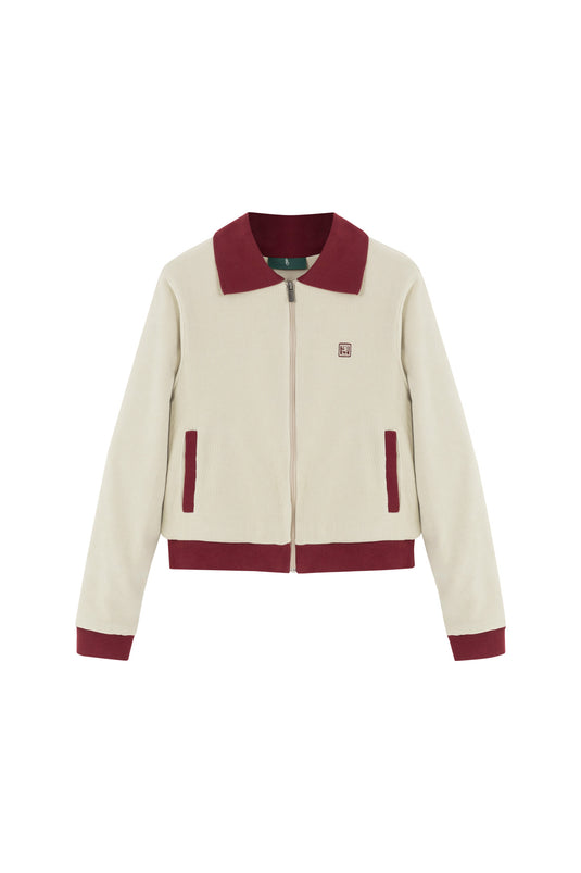 SBQ W SHIBUI IKIGAI IVORY BURGUNDY JACKET