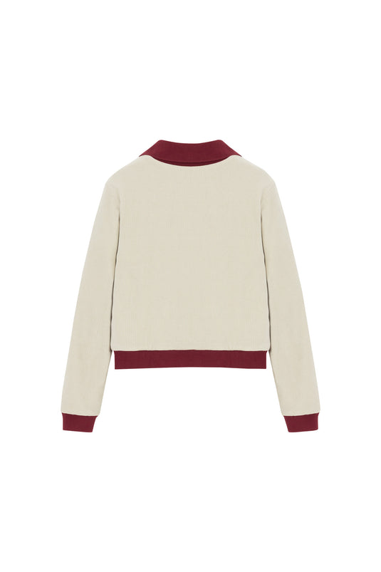 SBQ W SHIBUI IKIGAI IVORY BURGUNDY JACKET