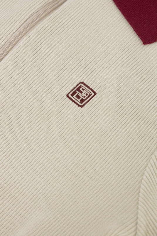 SBQ W SHIBUI IKIGAI IVORY BURGUNDY JACKET