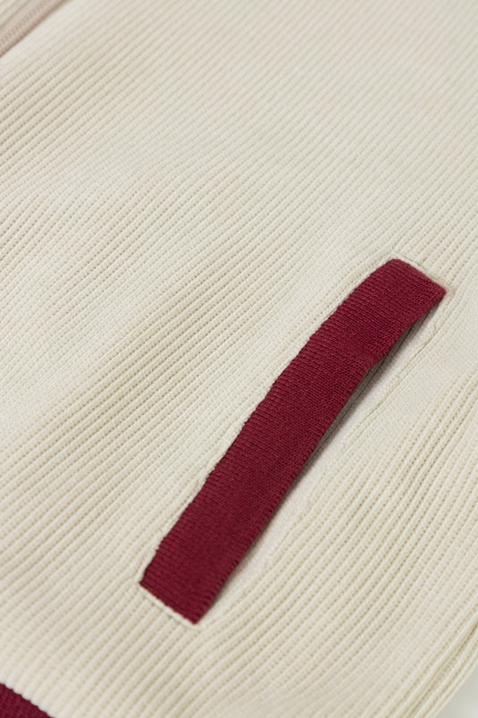 SBQ W SHIBUI IKIGAI IVORY BURGUNDY JACKET