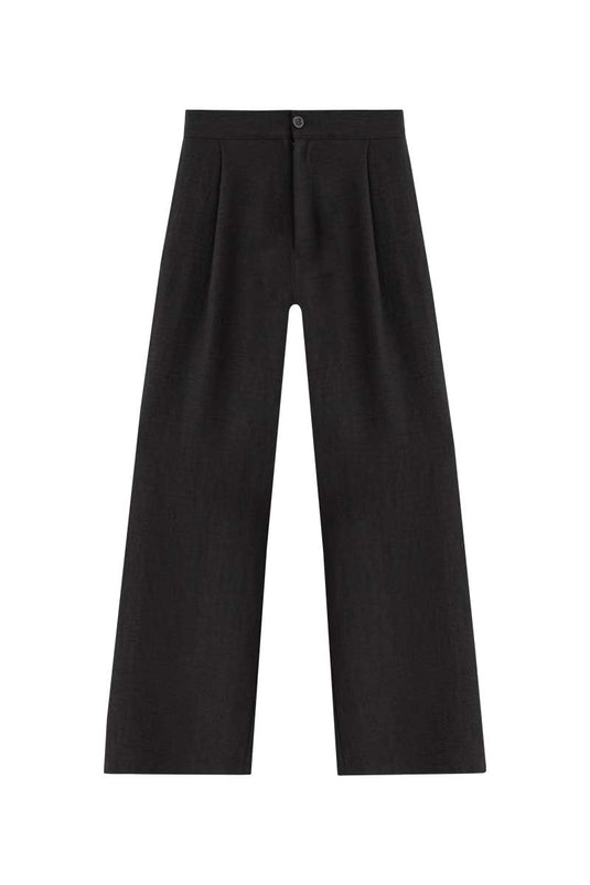 SBQ W SHIBUI IKIGAI BLACK PANTS