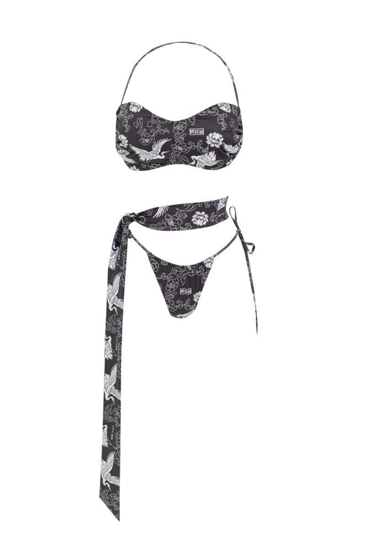 SBQ W SHIBUI FUJIN LACK CRANE BIKINI SIZE