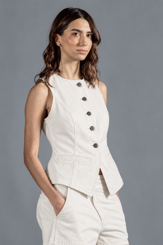 SBQ NC26W CREAM VEST