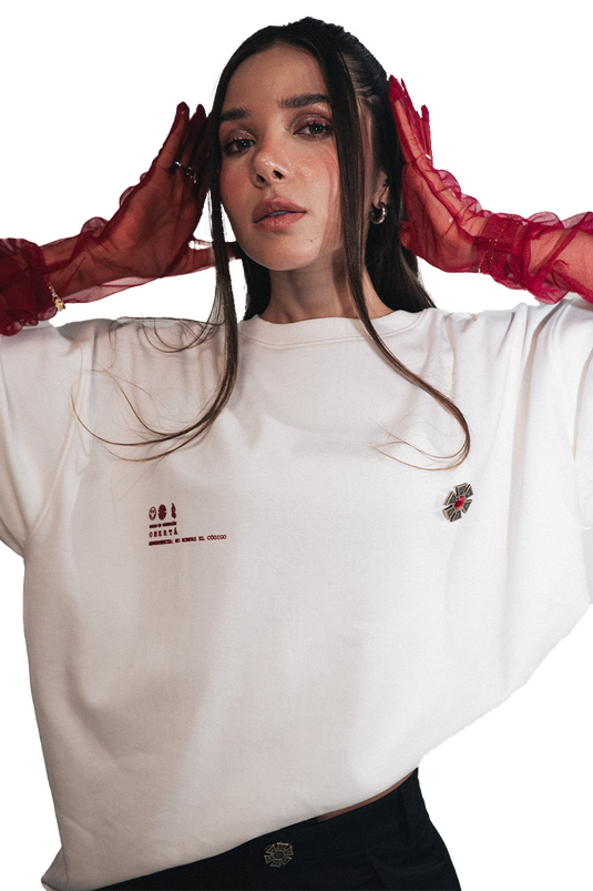 OMERTA PIN T-SHIRT IVORY