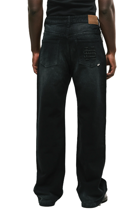 POCKET STRAIGHT PANTS | NEGRO DESGASTADO