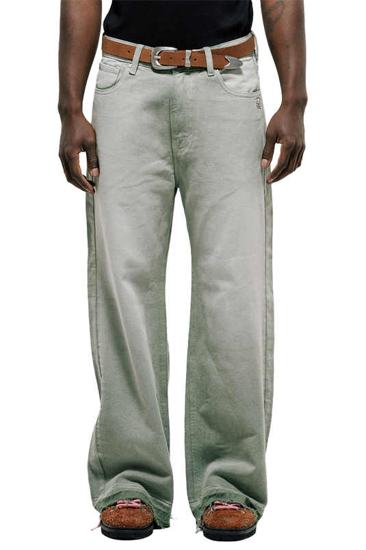 FLARED PANTS | VERDE OLIVA DESGASTADO