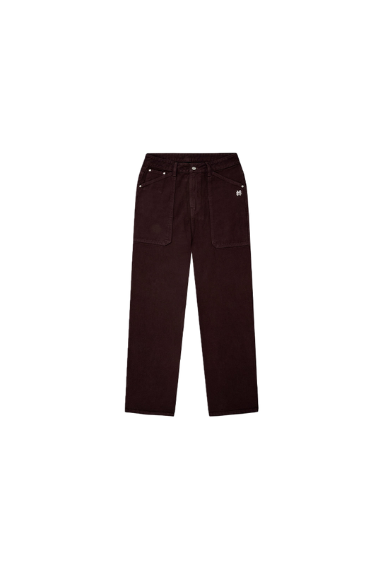 POCKET STRAIGHT PANTS | BURGUNDY