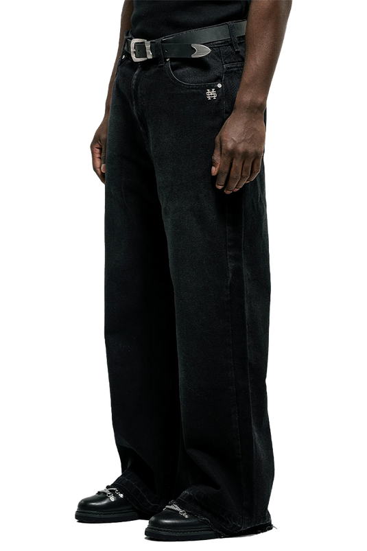 FLARED PANTS | NEGRO DESGASTADO