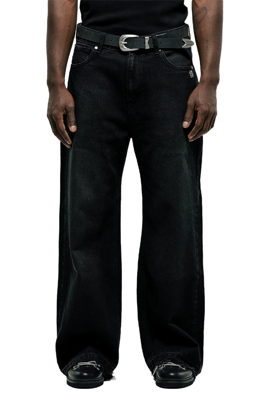 FLARED PANTS | NEGRO DESGASTADO