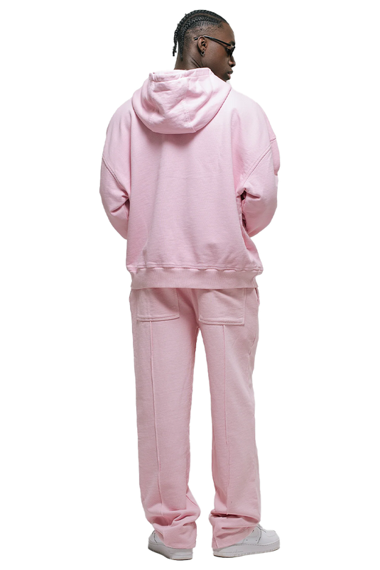 ZIP HOODIE OVERSIZED BÁSICO V3 | ROSADO PASTEL