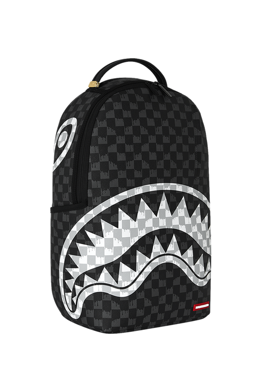 SPRAYGROUND MOCHILA BLACK AND WHITE DRIP CHECK SHARK 910B8553NSZ