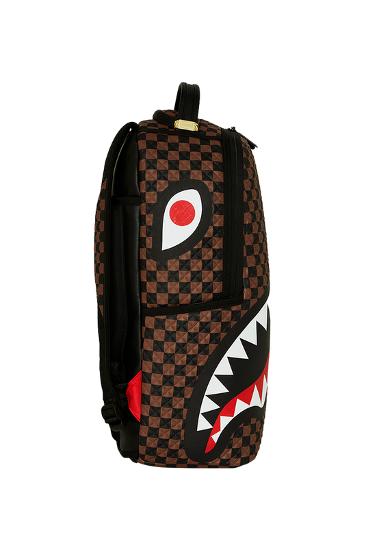 SPRAYGROUND MOCHILA SHARKS IN PARIS WTF BUBBLE BROWN CHECK 910B8634NSZ