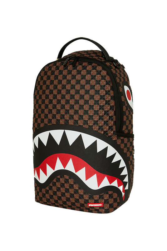 SPRAYGROUND MOCHILA SHARKS IN PARIS WTF BUBBLE BROWN CHECK 910B8634NSZ