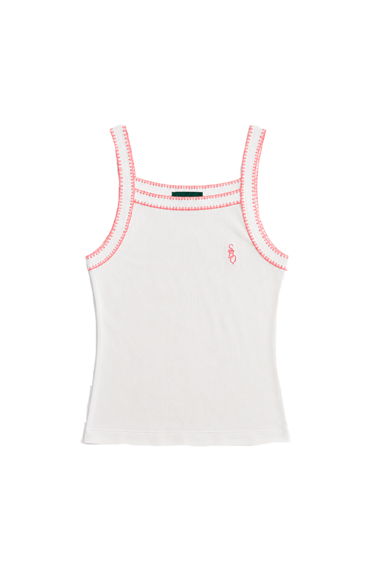 SBQ NC26W CREAM/PINK TANK TOP