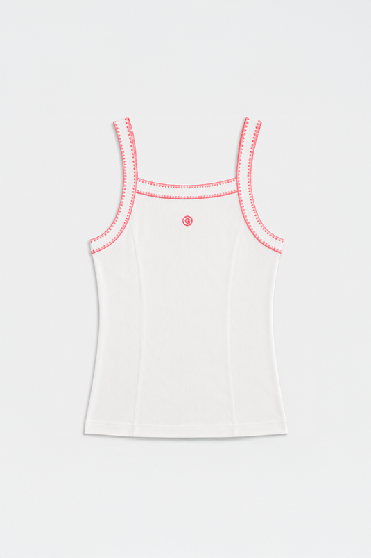 SBQ NC26W CREAM/PINK TANK TOP