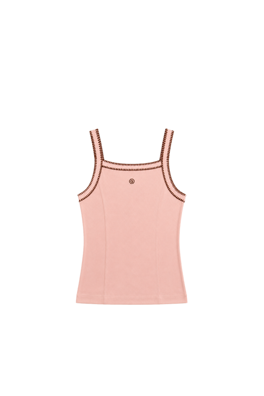 SBQ NC26W PINK/BROWN TANK TOP