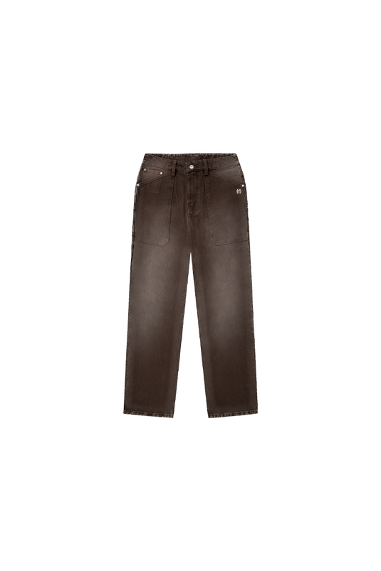 POCKET STRAIGHT PANTS | CAFÉ DESGASTADO