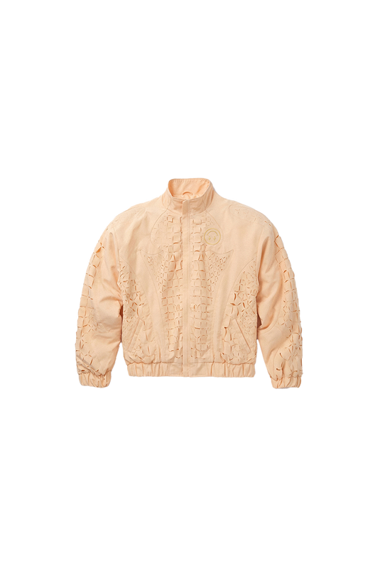 J BALVIN CROC LASER CUT TRACK JACKET YELLOW
