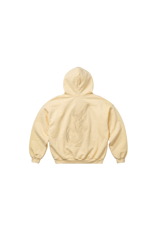 J BALVIN EMBROIDERED CROCODILE HOODIE YELLOW