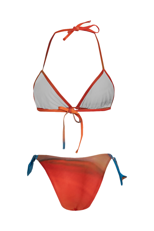 W.G Bikini Triangle Cup Panty Bows Red SBQ