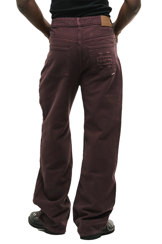 POCKET STRAIGHT PANTS | BURGUNDY