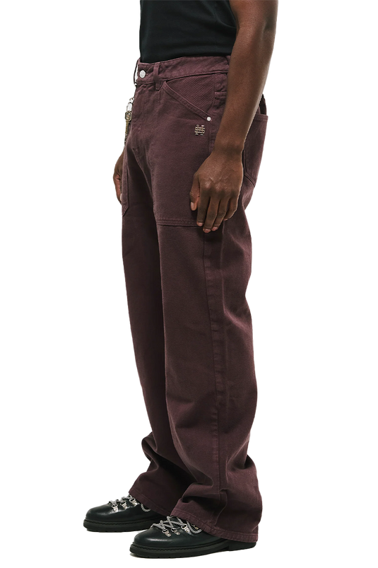 POCKET STRAIGHT PANTS | BURGUNDY