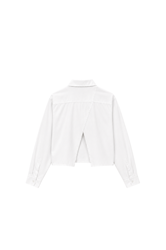SBQ NC26W WHITE BOXY SHIRT WOMEN