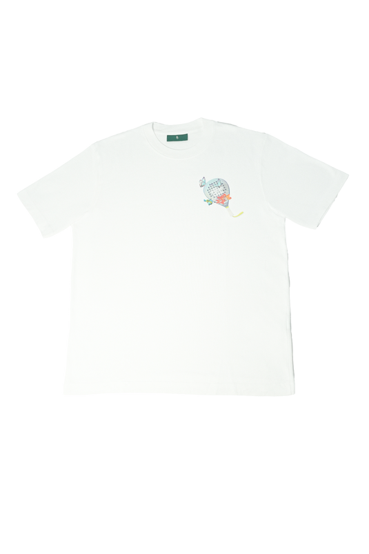 Wg Reg Tshirt Padel Butterfly White SBQ