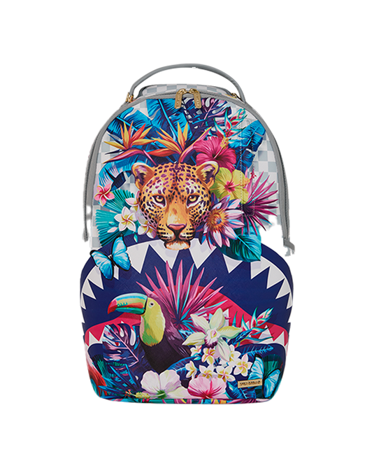 MOCHILA SPRAYGROUND CREAM FLOWERING JUNGLE SHARK