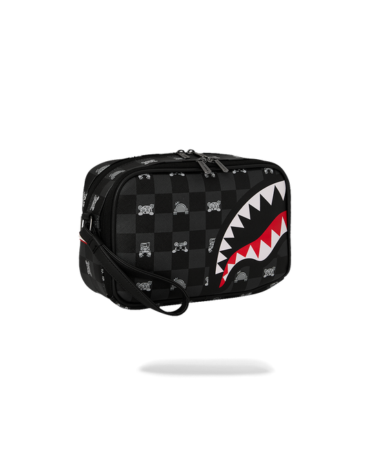 NECESER SPRAYGROUND GRAY PEEKING CHARACTER CHECK