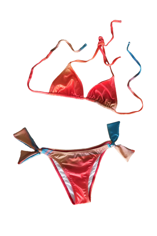 W.G Bikini Triangle Cup Panty Bows Red SBQ