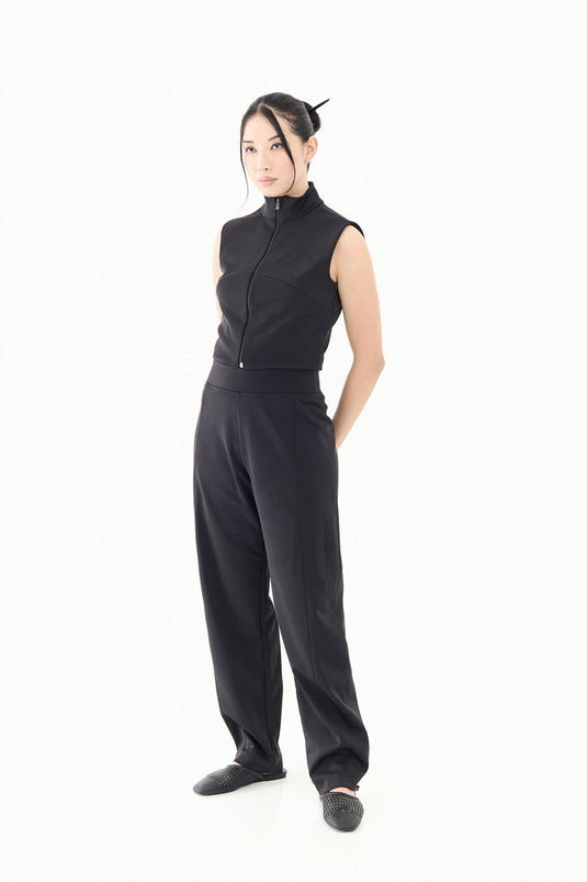 SBQ W SHIBUI KIHON BLACK TROUSERS