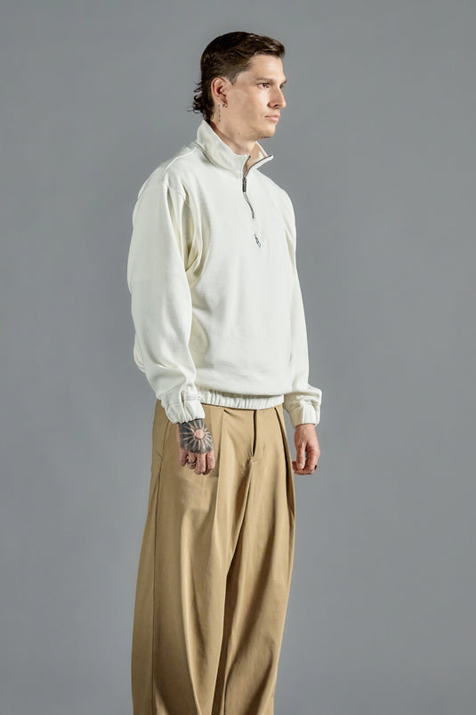 SBQ NC26M CREAM KNITTED JUMPER MEN