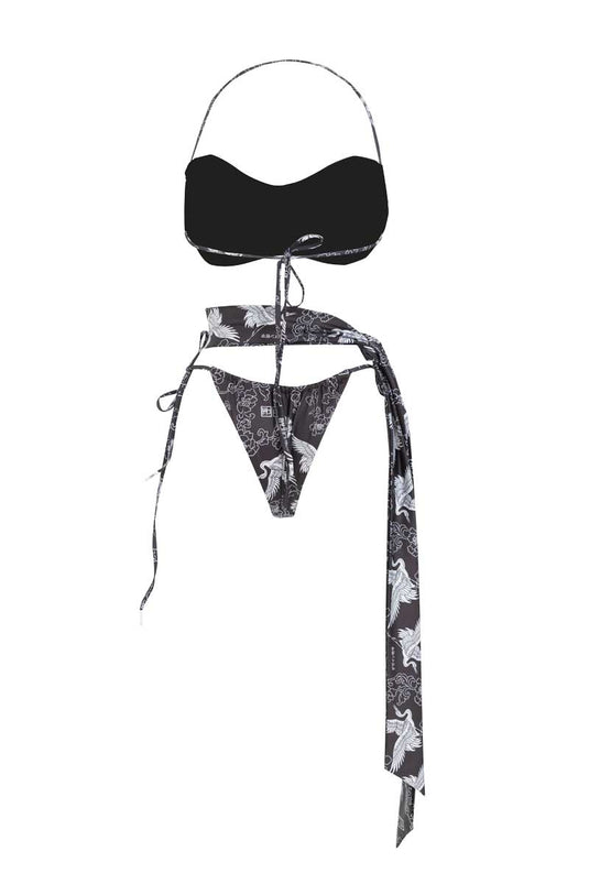 SBQ W SHIBUI FUJIN LACK CRANE BIKINI SIZE