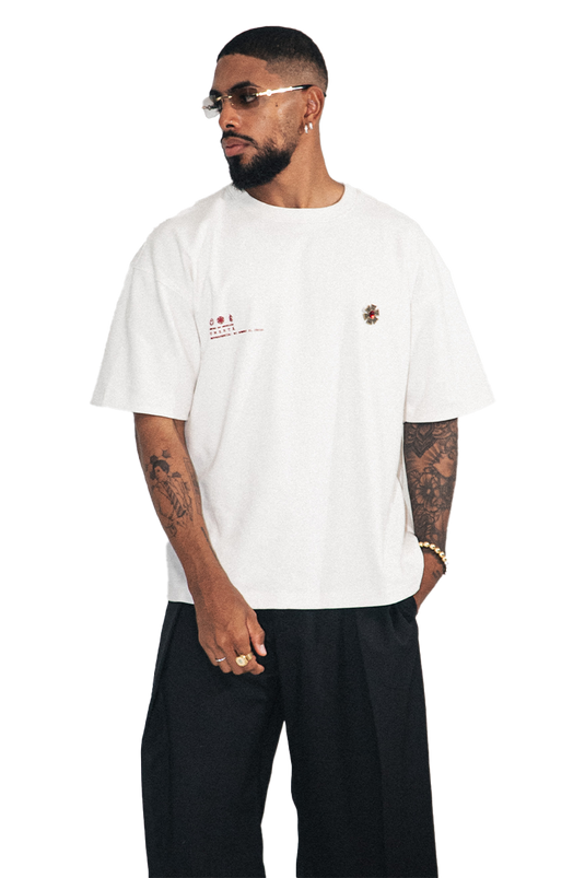 OMERTA PIN T-SHIRT IVORY