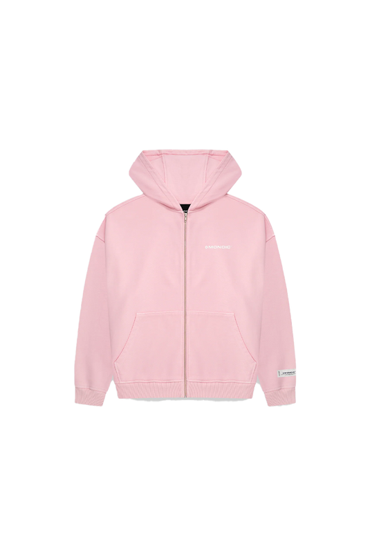 ZIP HOODIE OVERSIZED BÁSICO V3 | ROSADO PASTEL