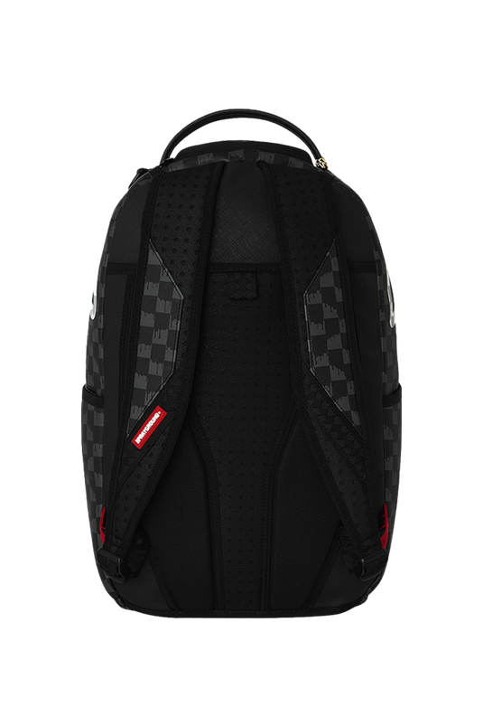 SPRAYGROUND MOCHILA BLACK AND WHITE DRIP CHECK SHARK 910B8553NSZ