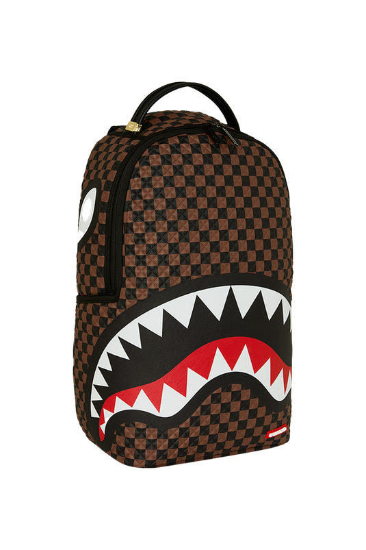 SPRAYGROUND MOCHILA SHARKS IN PARIS WTF BUBBLE BROWN CHECK 910B8634NSZ