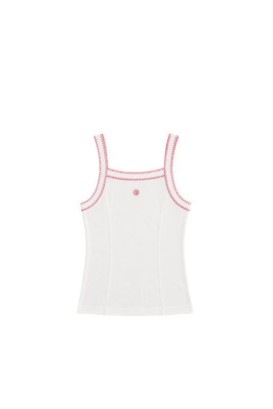SBQ NC26W CREAM/PINK TANK TOP