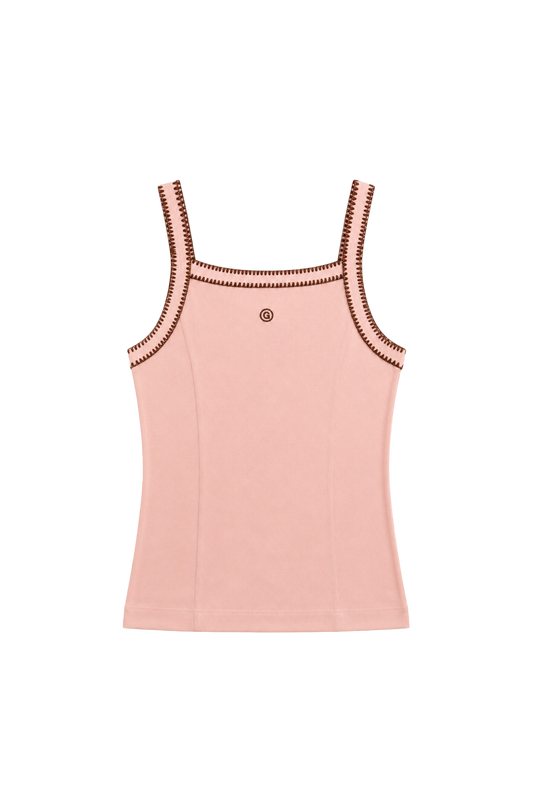SBQ NC26W PINK/BROWN TANK TOP